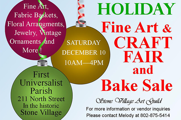Holiday Fine Art, Craft Fair and Bake Sale at The First Universalist Parish of Chester